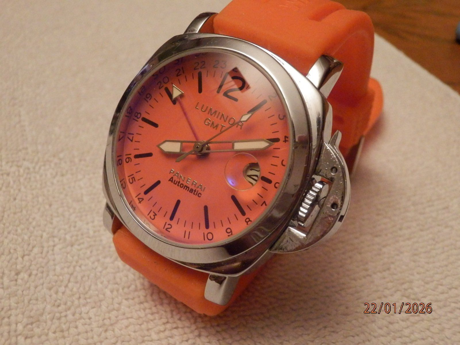 Panerai Montres: Panerai Luminor, GMT, Automatic, Datum, Kronenschutz, 44mm – D'occasion à Ueberstorf par dinbau 7