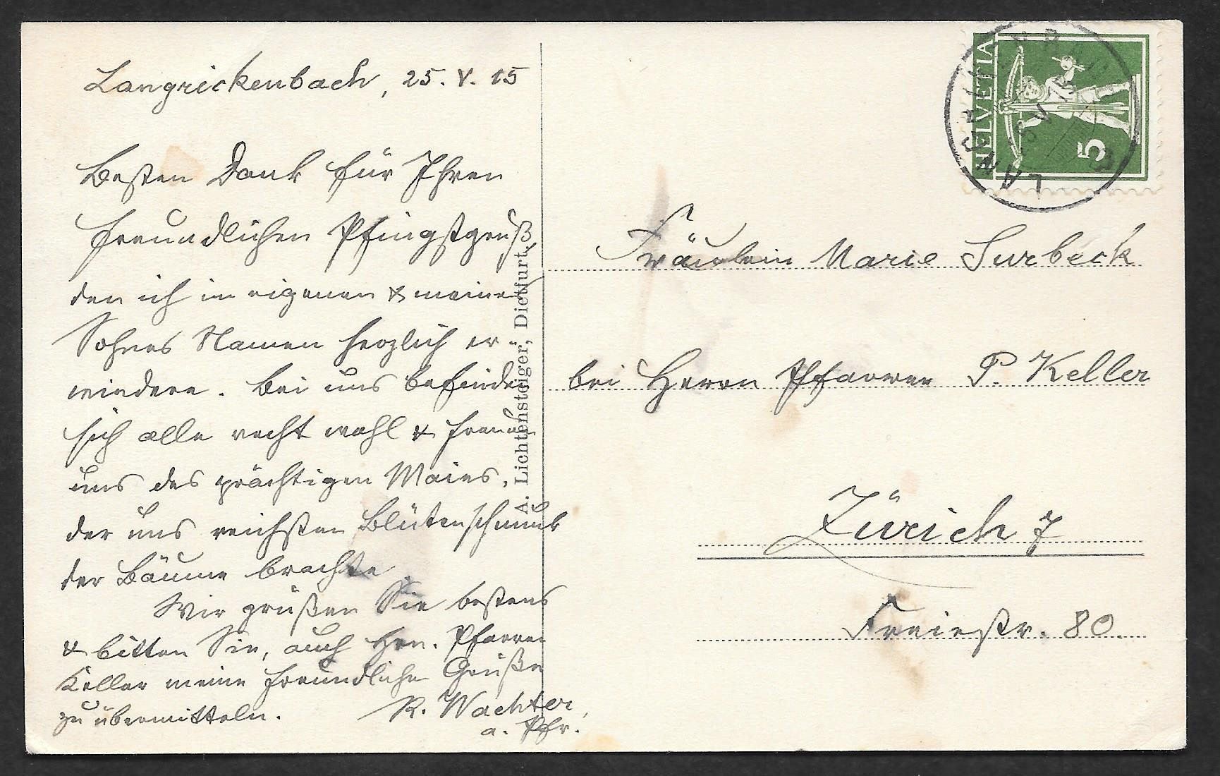 Cartoline postali: Langrickenbach 5 Bilder coloriert – Usato da Olten venduto da clotaldi 1