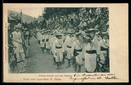 AK St. Gallen, Jugendfest, Knabengruppe aus dem Festzug