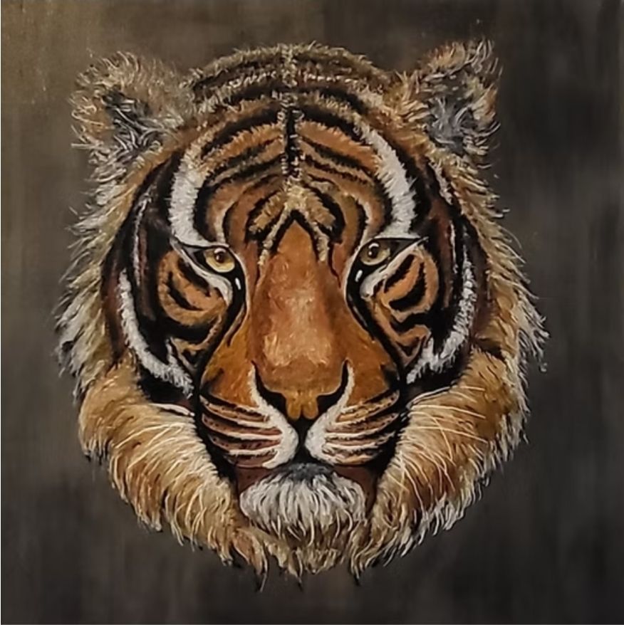 Posters & Illustrations: Encaustic Bild, Tigerkopf – Neuf (Voir description) à Meggen par car_rxl6