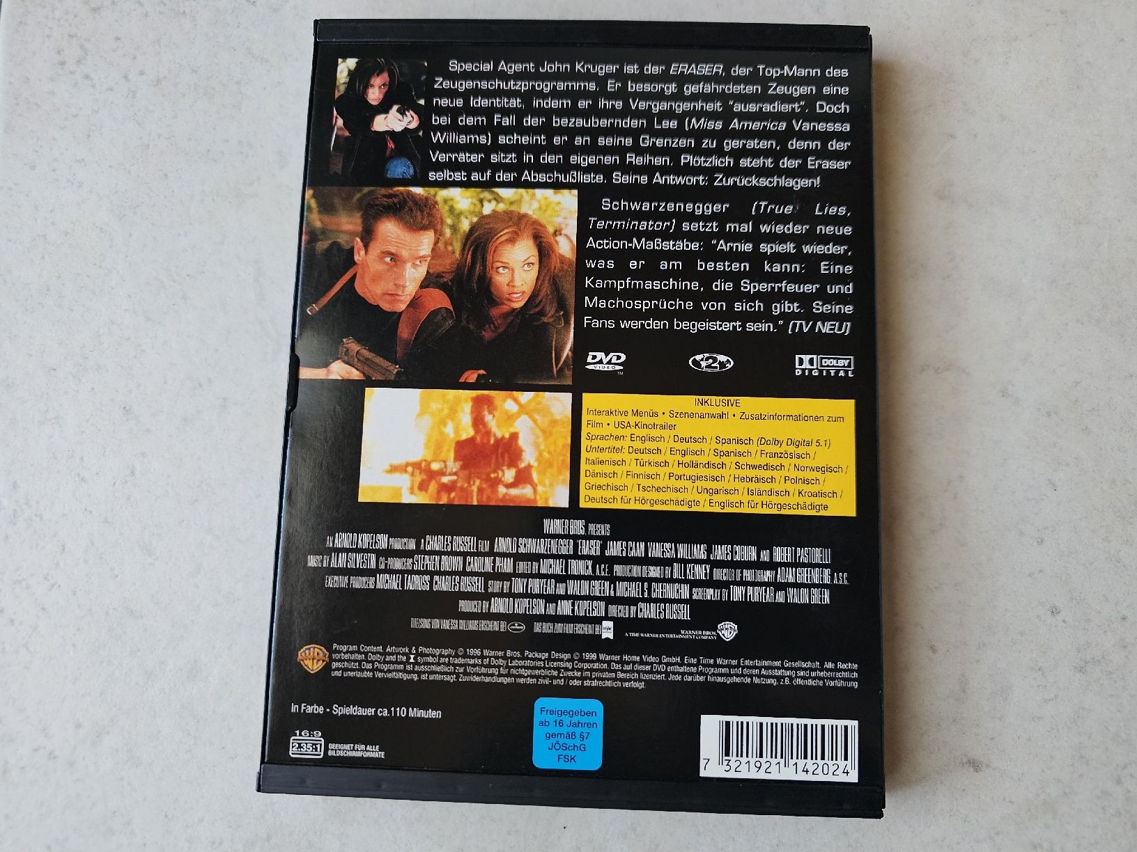 Alle DVDs: Eraser   (Arnold Schwarzenegger) – Gebraucht aus Schneisingen von backstore24 1
