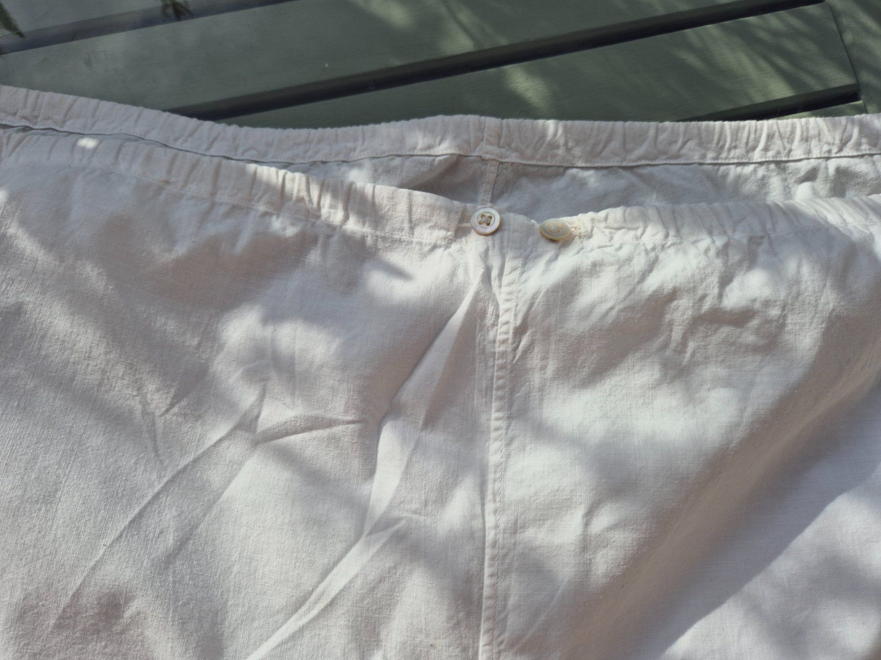 Costumi: Antike Damenunterhose, weiss, mit Spitze, Grösse L – Usato da Bern venduto da aronari 6