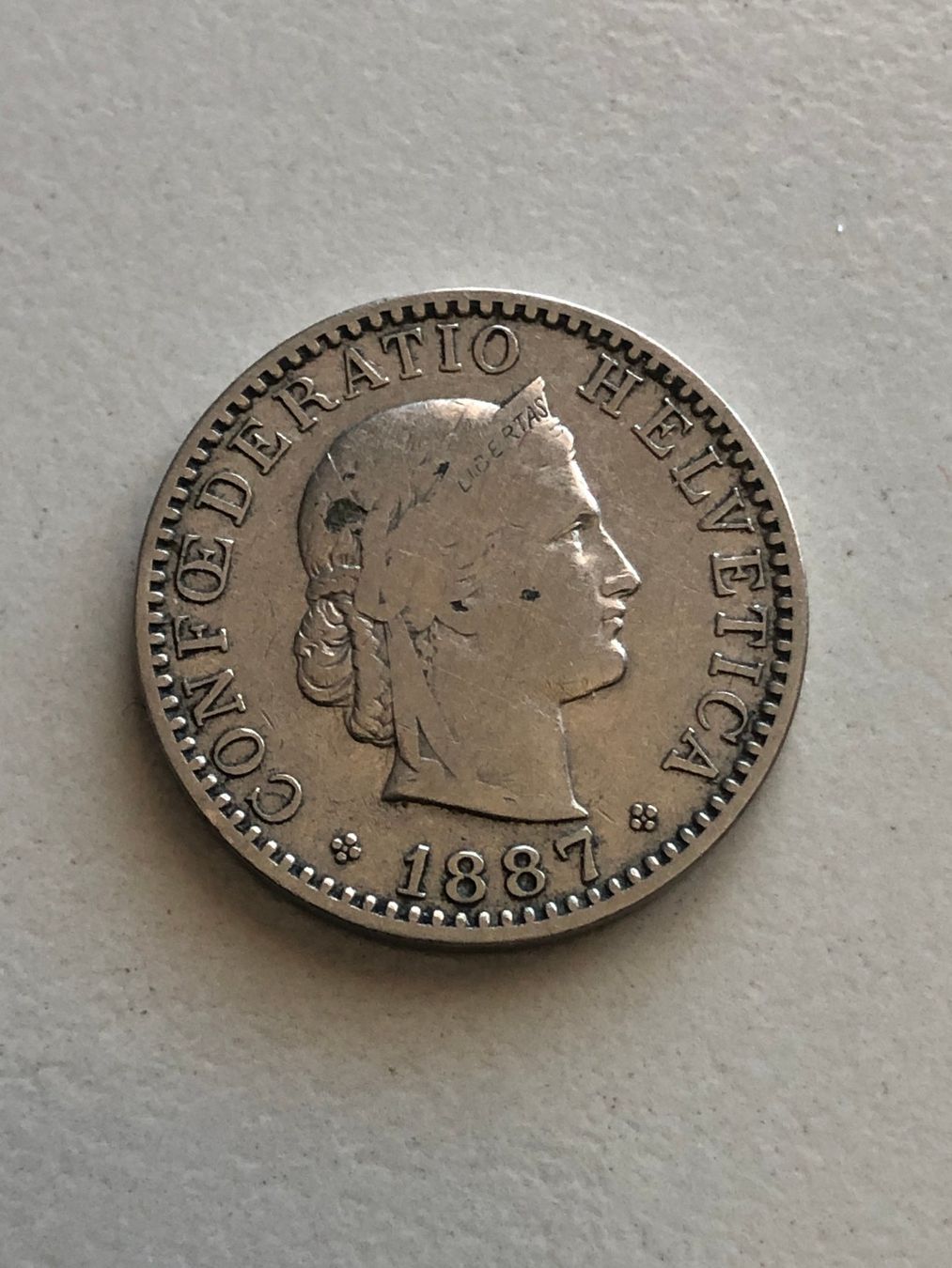 Tutti le monete: 20 Rp. 1887 – Usato da Schötz venduto da Odpa