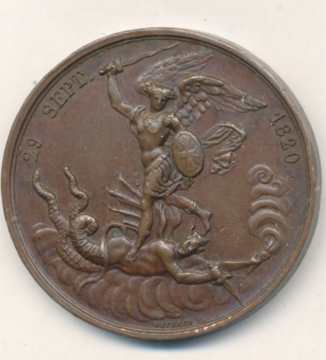 Medaglie: Bronzemedaille Frankreich 1820,  Selten! – Usato da Luzern venduto da Bolle2012 1