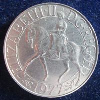 Elisabeth II zu Pferd 1977 - Silberjubiläum - Medaille