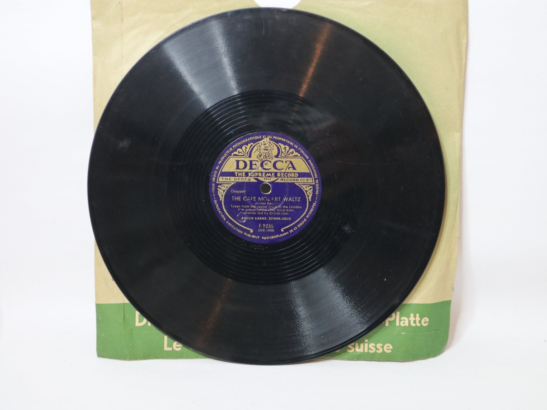 Dischi in vinile: Schellackplatte Anton Karas Zither-Solo Der Dritte Mann – Usato da Eschenbach SG venduto da Astalavista 5