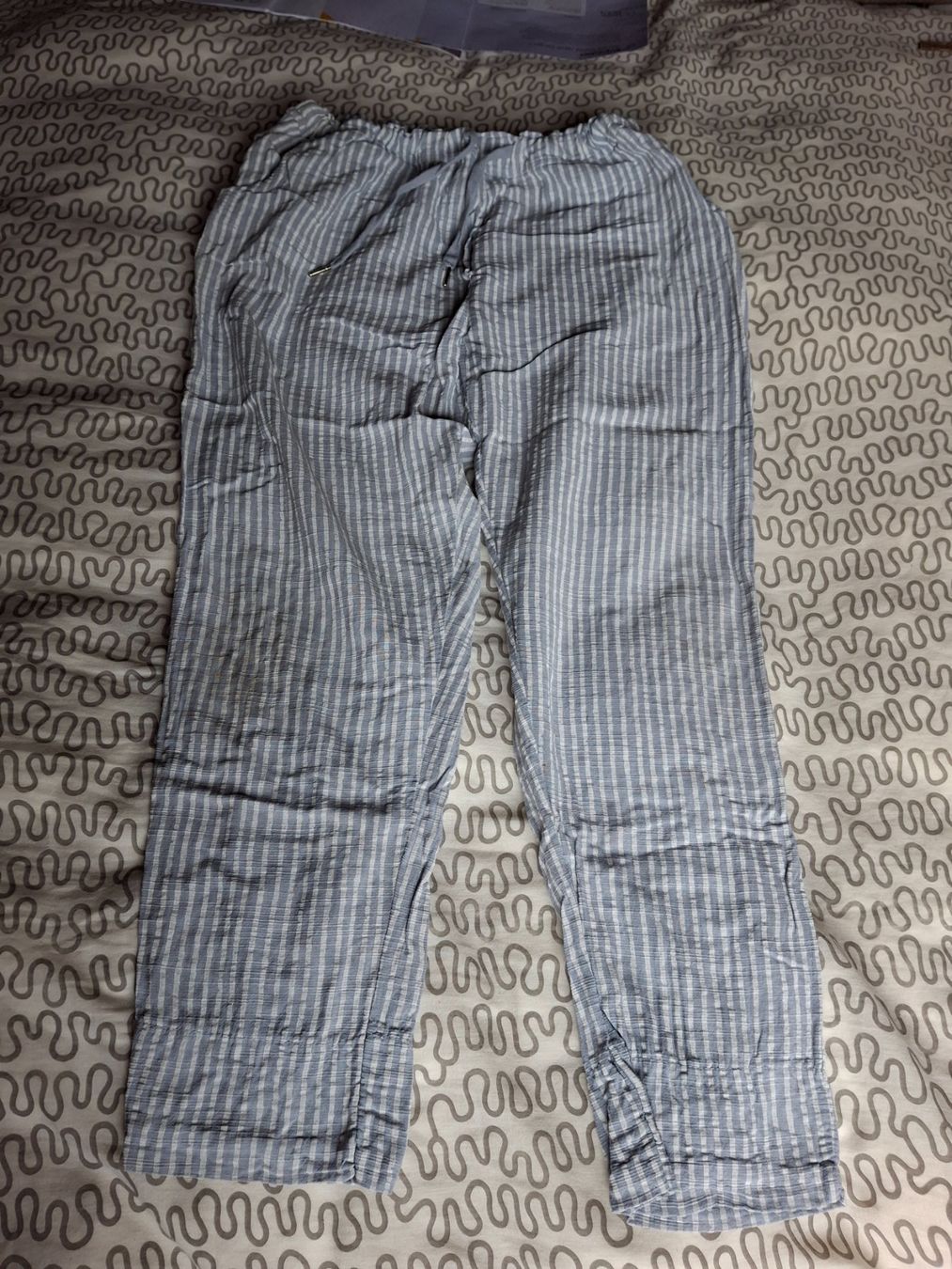 Hosen: Pantalon taille élastique S-M 80% coton- 20% lin – Gebraucht aus Villiers von san_jn5w