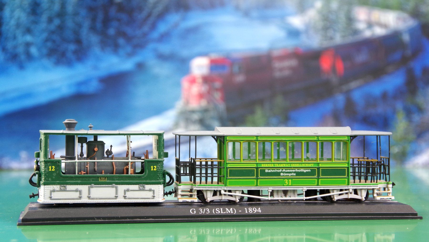 Modelleisenbahnen: Atlas H0 Dampftram Bern mit Anhänger "Stadt Bern" – Defekt aus Frauenfeld von Danielpwiedmer