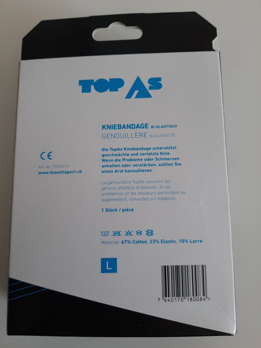 Attrezzature mediche: Kniebandage TopAs Gr. L schwarz – Usato da Konolfingen venduto da Mcumulus 1
