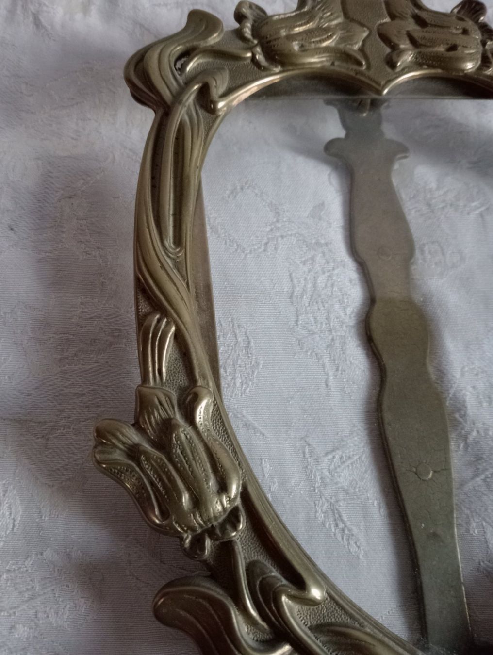 Bilderrahmen: Antiker Jugendstil Bilderrahmen Messing Blumen 595 Gramm – Gebraucht aus Oberdorf BL von Barocki888 6