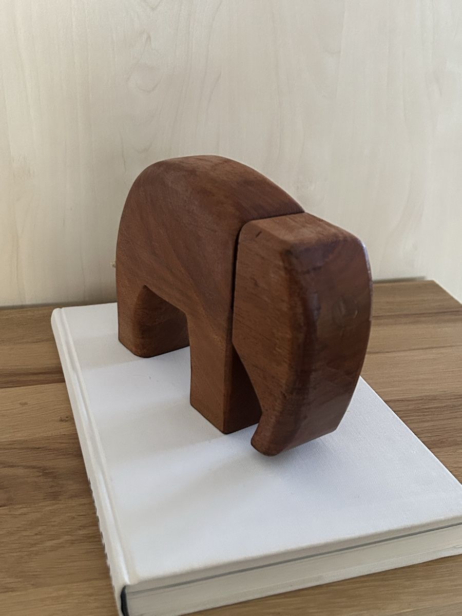 Statuette: Holz geschnitzte Elefant, minimalistisch, Deko! – Usato da Wettingen venduto da Mmccl 3