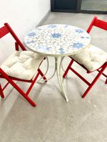 Set of 2 Folding Chairs, Red, with Cushions, Good Condition!