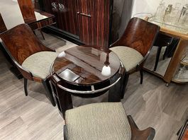 Table basse art déco ébène de macassar 