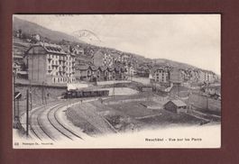 NEUCHÂTEL - Vue sur les Parcs - Train - 1907