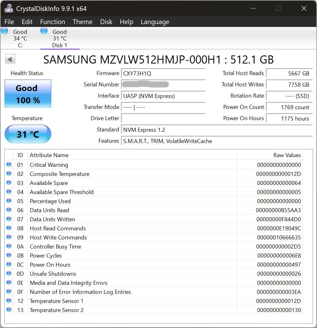 Samsung Dischi rigidi: Samsung PM961 NVMe SSD – Usato da Bremgarten AG venduto da joker_eat_world 2