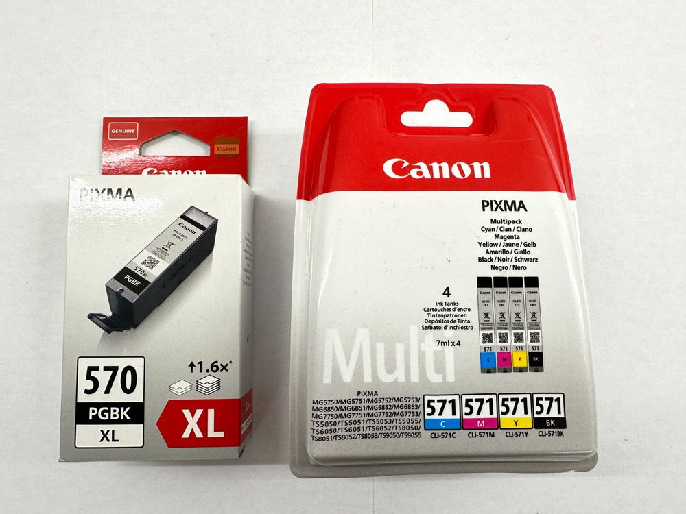 Pour Canon PGI 570 XL / CLI 571 XL (1 sets de 5 cartouches) + la