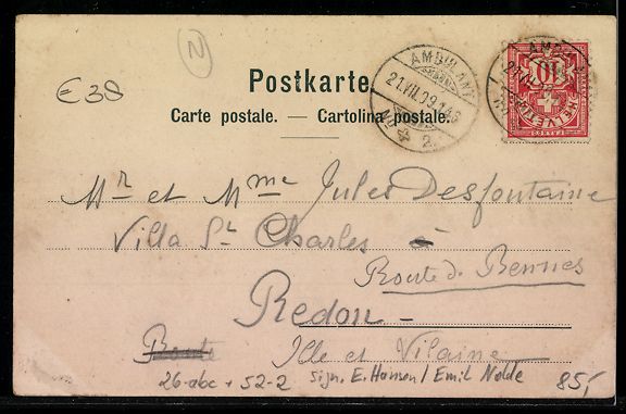 Cartoline postali: sign. E. Hansen / Emil Nolde: Schöne Be – Usato da Berlin venduto da bartko-reher 1