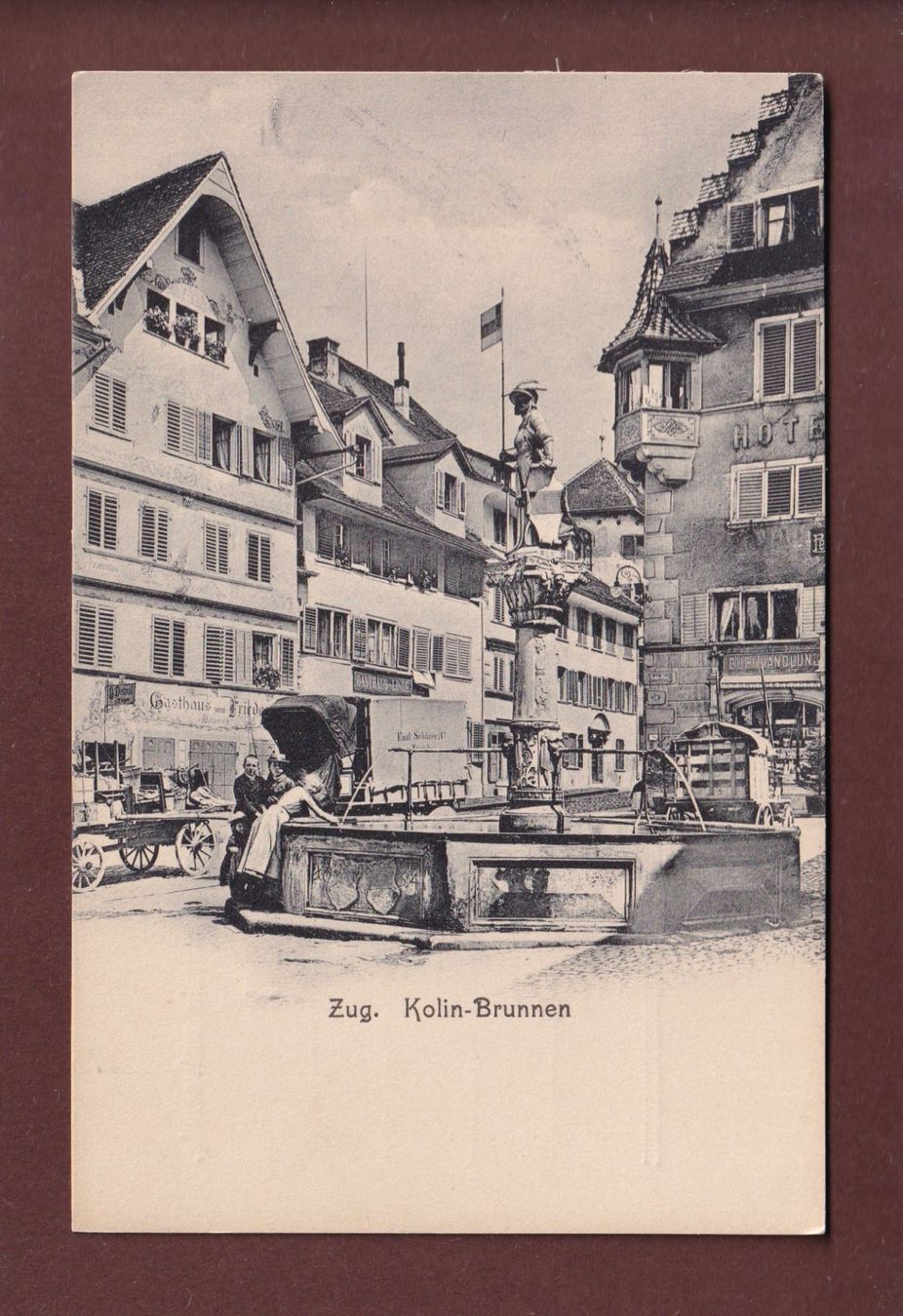 Ansichtskarten: ZUG - Kolin-Brunnen – Gebraucht aus Pully von nicecards