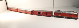 Bemo H0m RhB Regionalzug mit Lok ,Gepäck,1.Kl.und 2.Kl.Wagen
