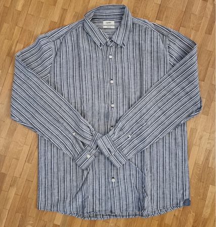 Chemise en coton et lin rayée ESPRIT taille L Homme