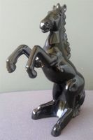 Deko Figur Bäumendes Pferd, schwarzes Glas, H=19cm