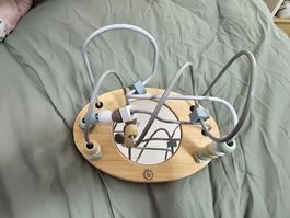 Motorikschleife Holz mit Spiegel