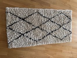 Hochflor Teppich Westwing beige schwarz gebraucht