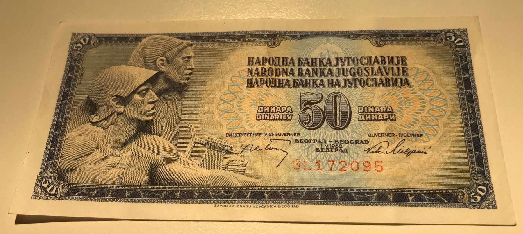Banconote: Jugoslawien 50 Dinara 1968 – Usato da Algetshausen venduto da Carrhard