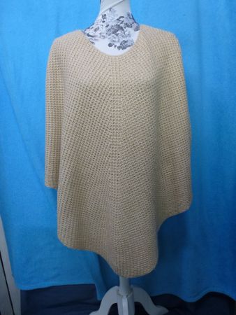 MARCO POLO CAPE ÜBERWURF NEU OHNE ETIKETT S - L BEIGE STRICK