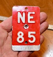 Velonummer NE von 1985  - NE 85 - NEUENBURG NR. 7916