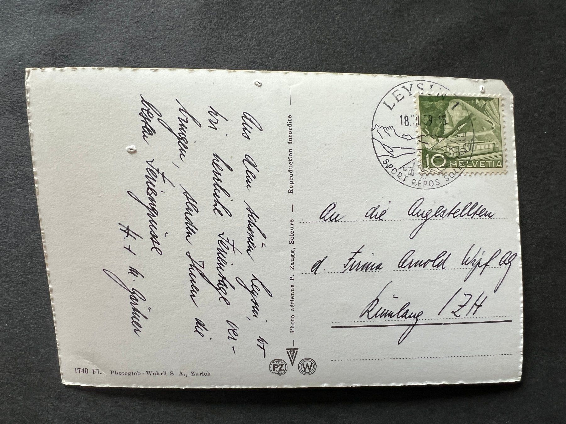 Ansichtskarten: Ansichtskarte Leysin 1959  (M181) – Gebraucht aus Hinwil von Sidi4 1