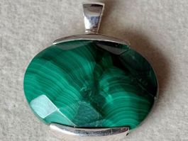Malachit Anhänger, NEU, Silber 925