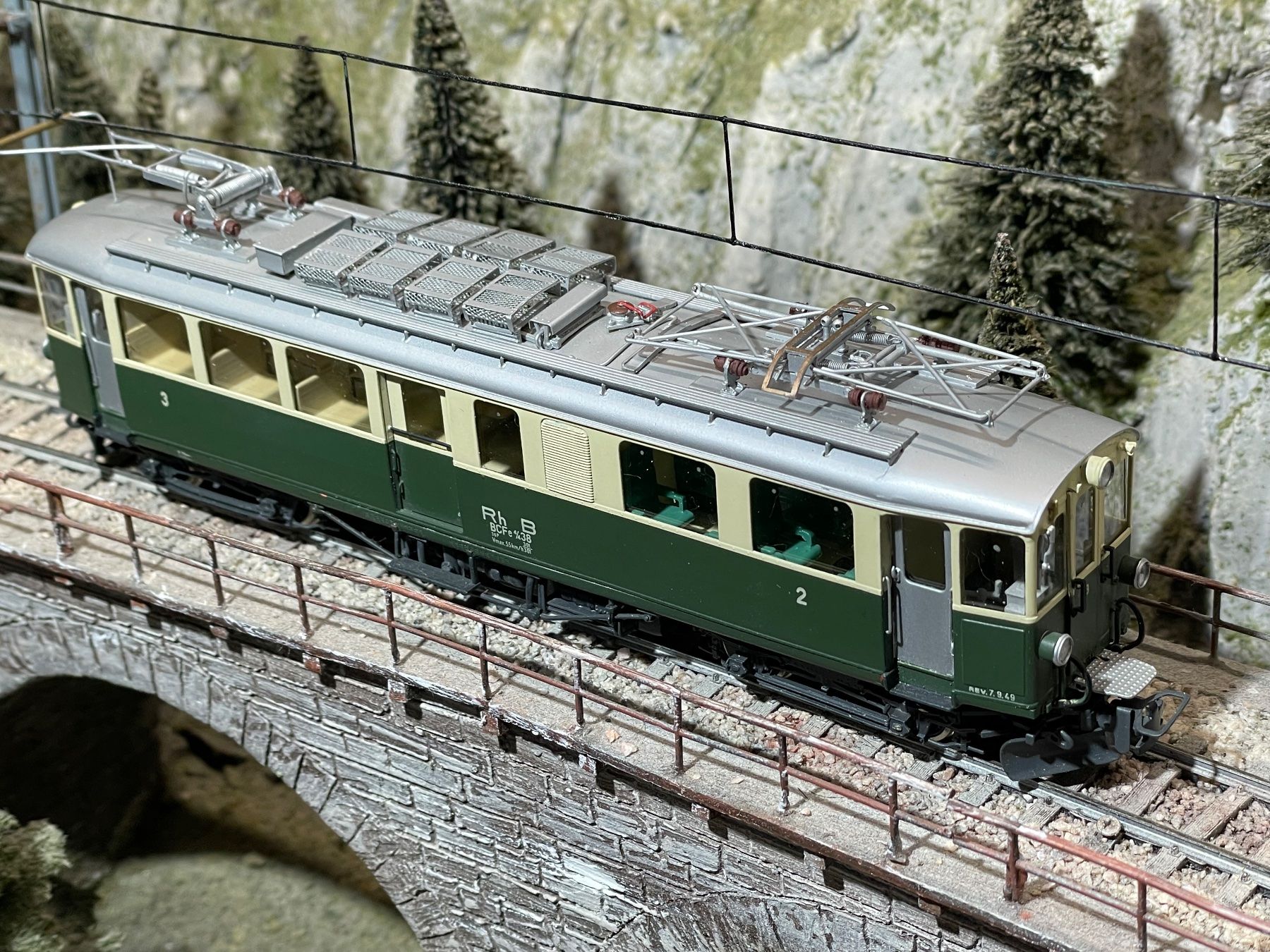 Lemaco Modelleisenbahnen: Lemaco, RhB BCFe 4/4, No: 38 – Neu (gemäss Beschreibung) aus Krummenau von ferrotech 8