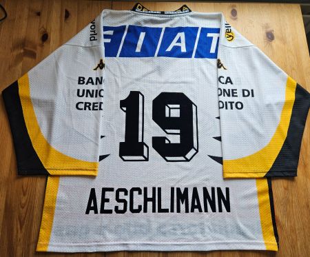 HC Lugano Trikot #19 Aeschlimann Kappa Gr. XL HCL Eishockey