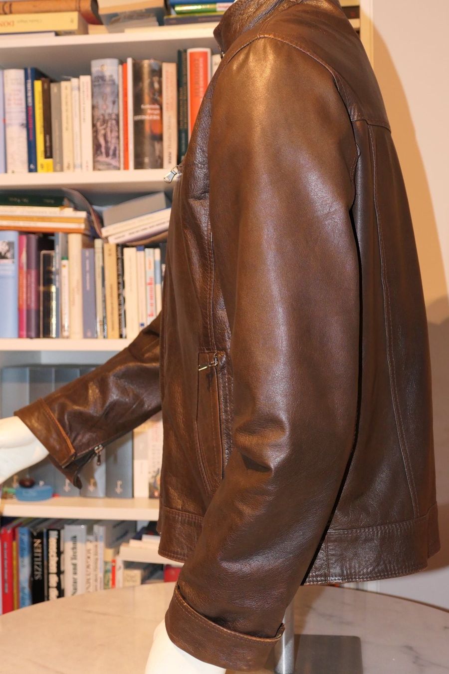 Giacche: braune Herrenlederjacke  (Lammnappa) – Usato da Stein AG venduto da Papageno_3