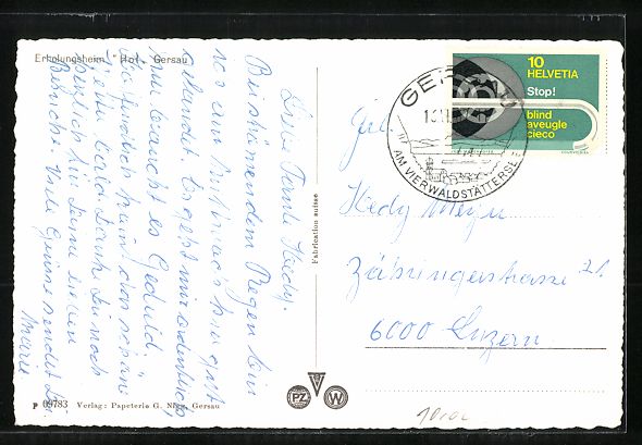 Cartoline postali: AK Gersau, Erholungsheim Hof – Usato da Berlin venduto da bartko-reher 1