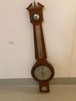Barometer Thermometer Holz Gehaeuse guter Zustand