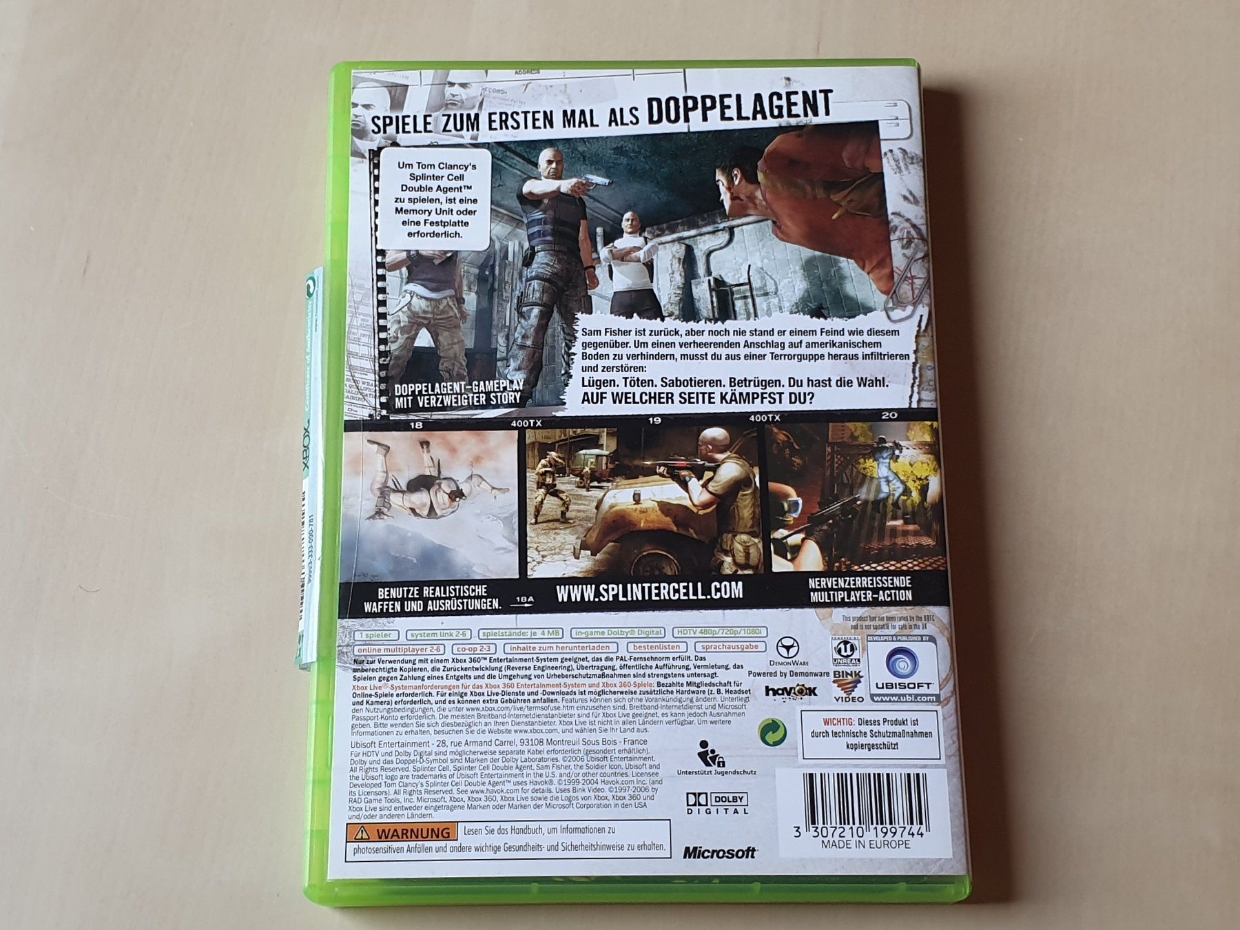 Microsoft Spiele: Splinter Cell Double Agent – Gebraucht aus Stansstad von collectorsshop 1