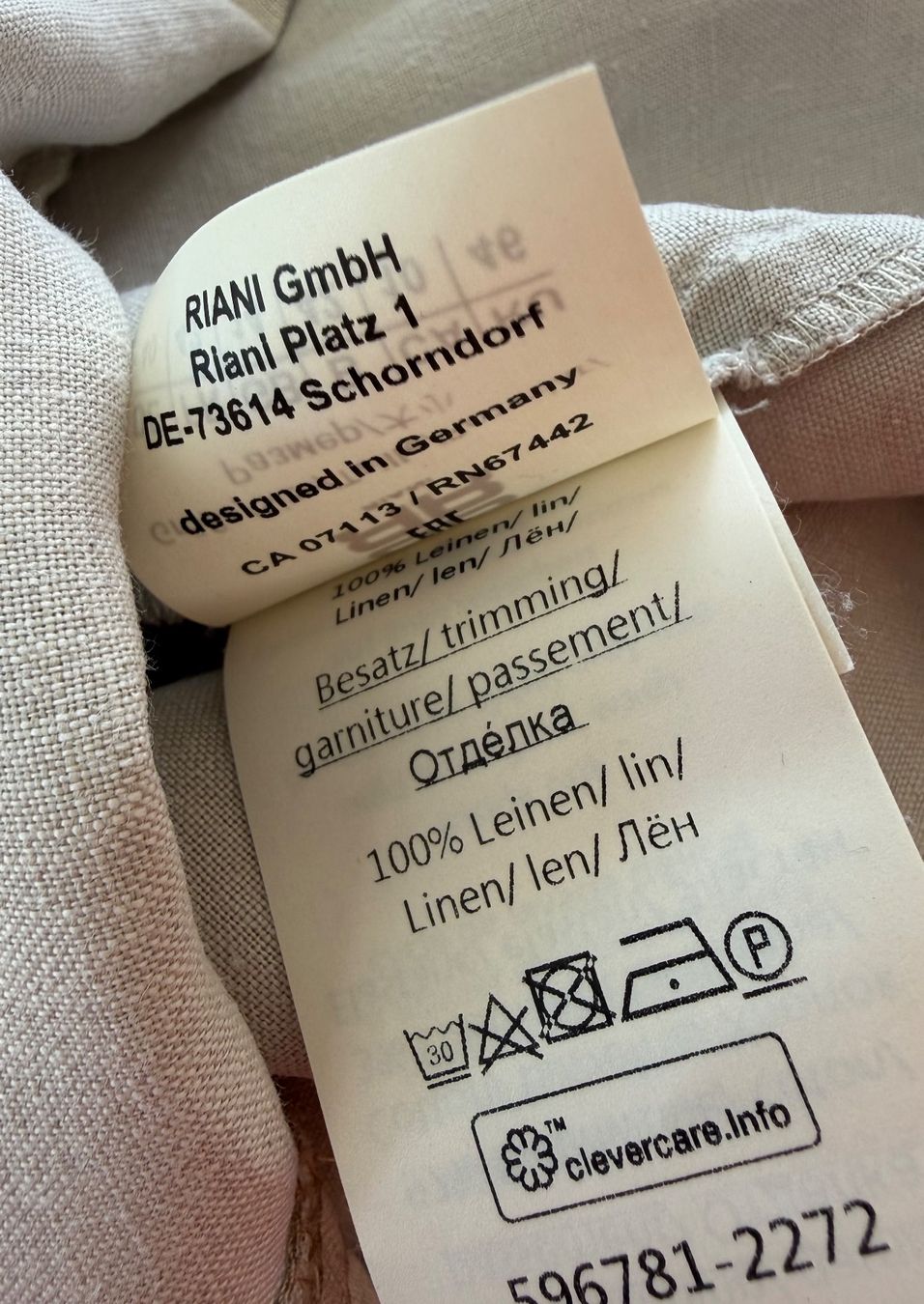 Riani Vestiti: Riani Leinen Kleid Gr.40 – Usato da Unterägeri venduto da Jutka_04 4