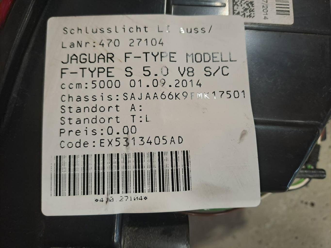 Jaguar Tutti pezzi di ricambio auto: Schlusslicht zu Jaguar F-Type – Usato da Reichenburg venduto da T864RX 4
