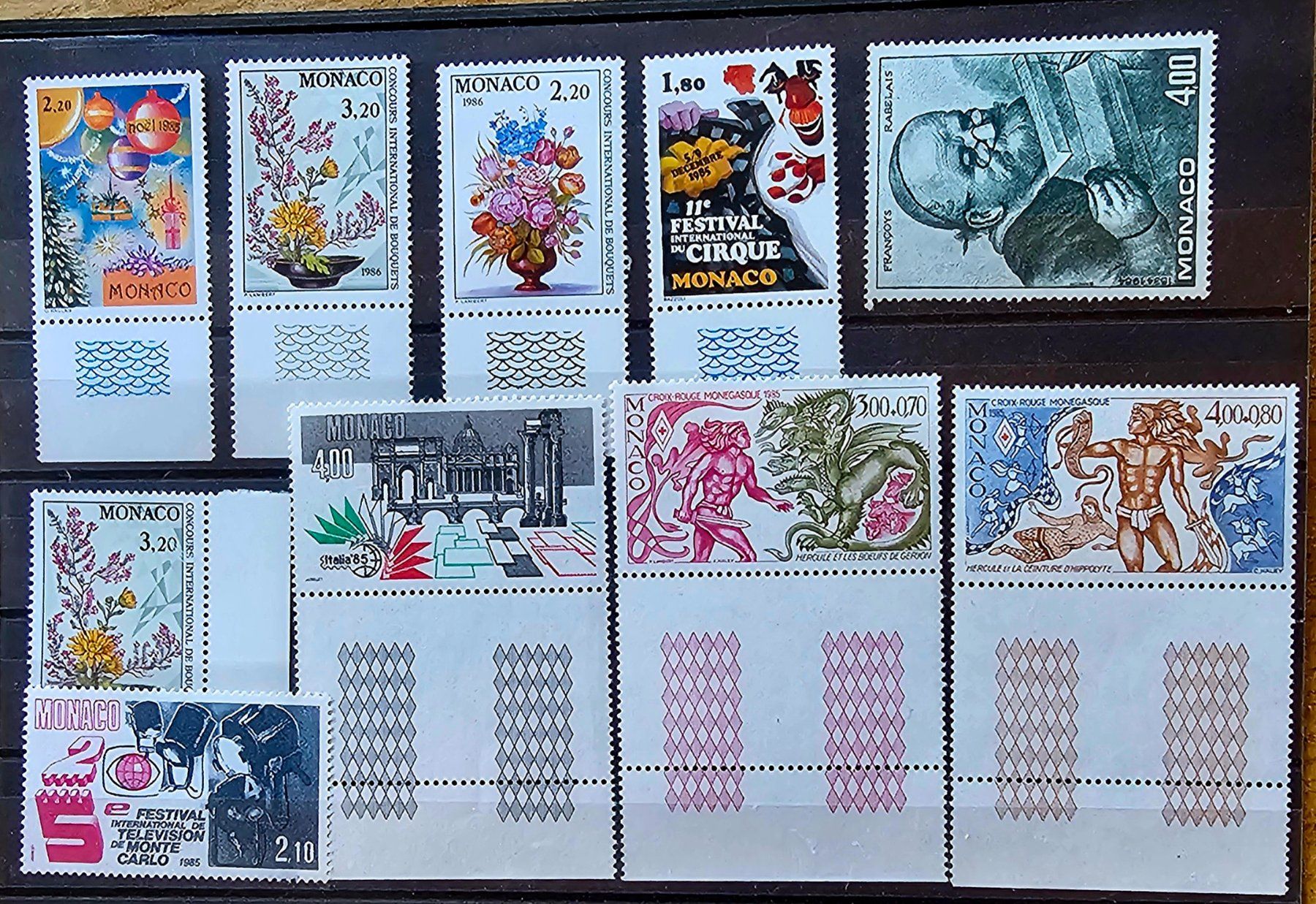 Tutti i francobolli: MONACO timbres neufs ** 1985-86 – Nuovo (secondo la descrizione) da Les Valettes venduto da Nuba1