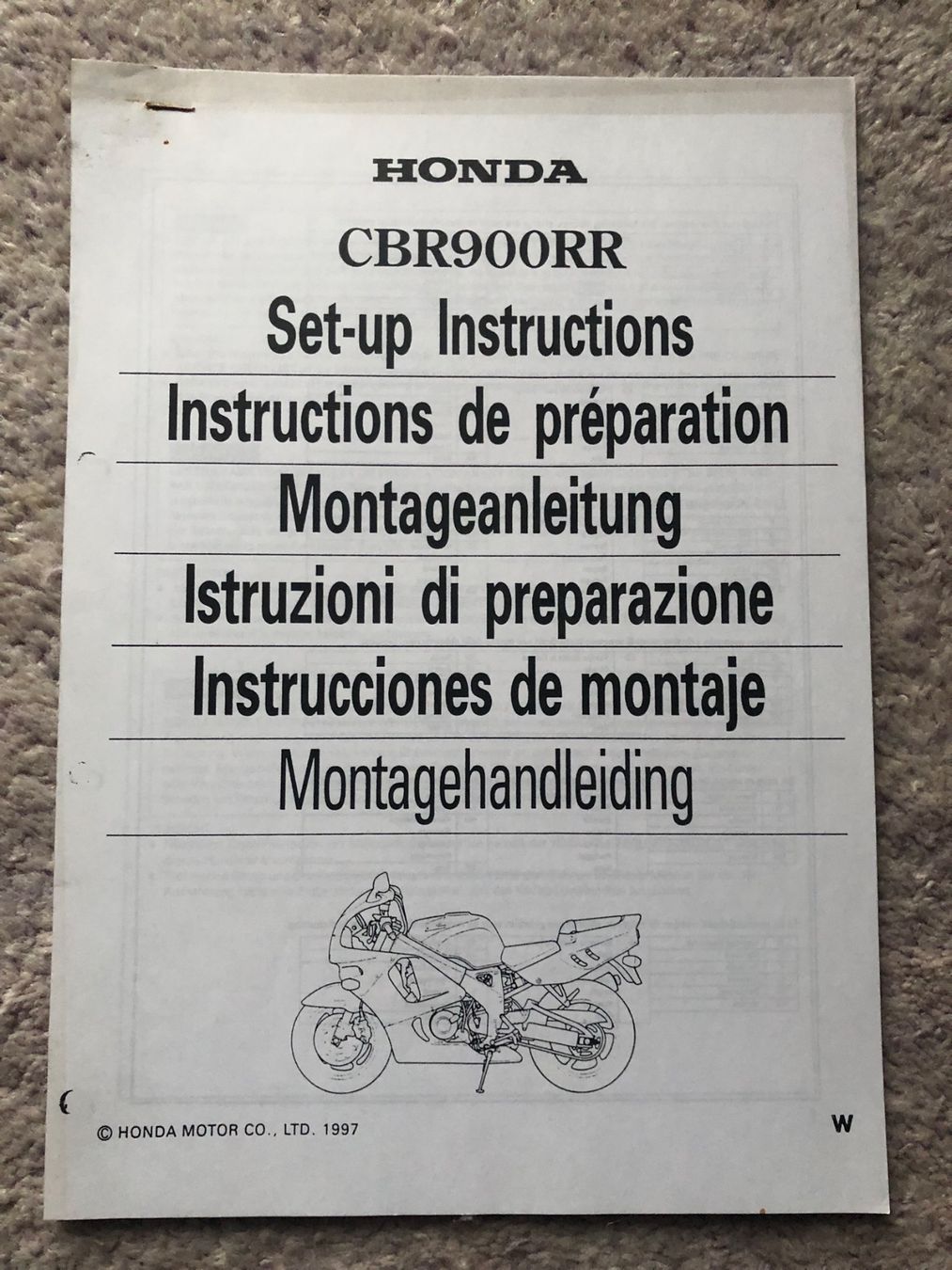 Honda Strada: Honda CBR 900 RR – Usato da Morrens VD venduto da kawah2