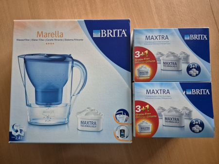 Brita Wasserfilter Marella mit Ersatz Filterkartuschen