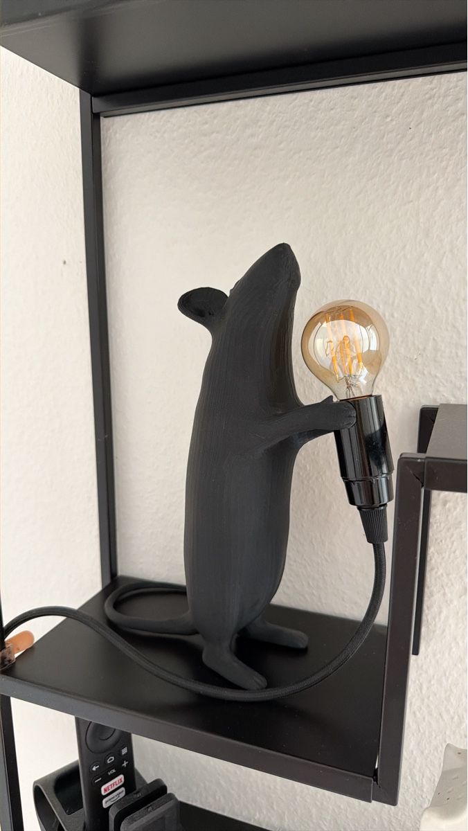 Lampes: 3D printed Black Mouse Lamp with Bulb – D'occasion à Regensdorf par __Claudia_