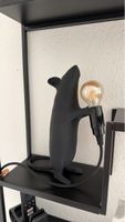 3D printed Black Mouse Lamp with Bulb