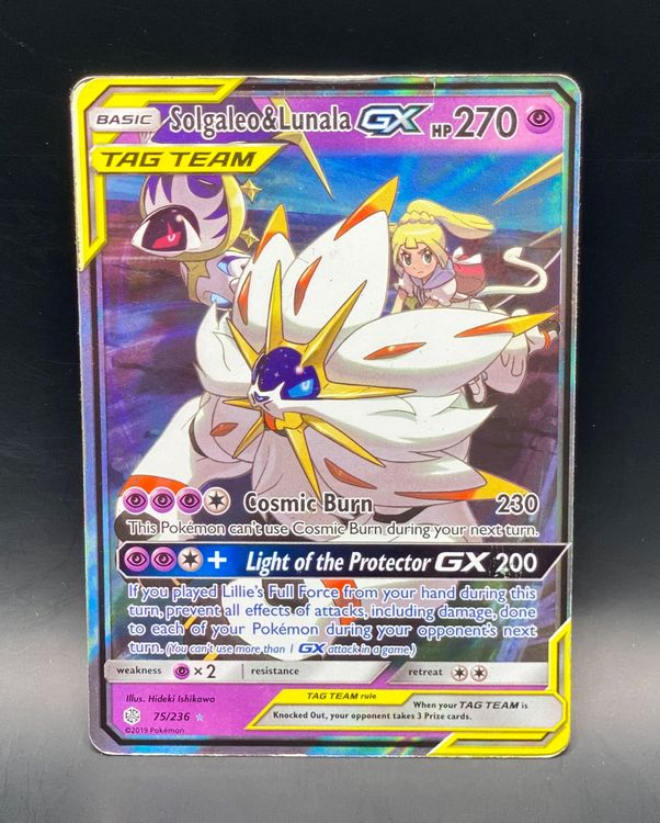 Pokemon Karten Solgaleo Lunala Gx Welten Im Wandel 75 Deutsch