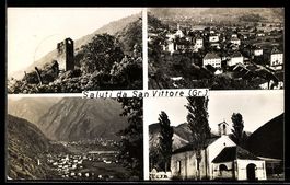 San Vittore /GR, Ortsansichten mit Kirch