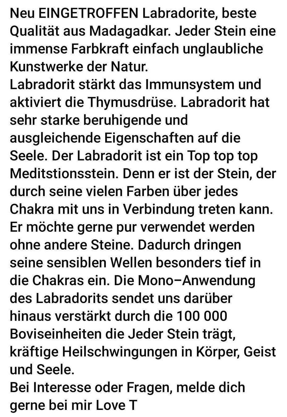 Pietre preziose: Labradorit Top Qualität aus Madagaskar – Nuovo (secondo la descrizione) da Speicher venduto da Tamara116 3