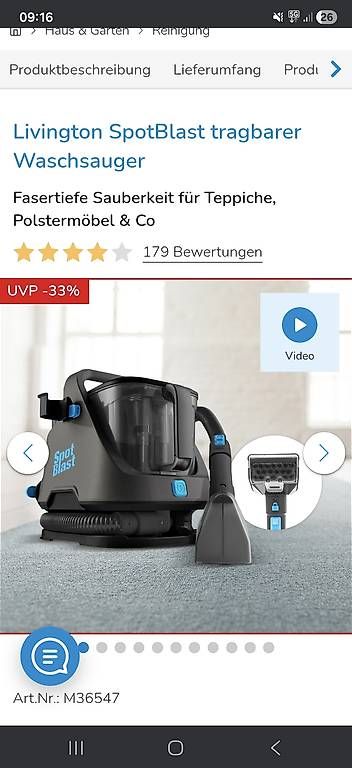 Pulitori a vapore: Waschsauger "livington spot blast" – Usato da Grünenmatt venduto da LS91