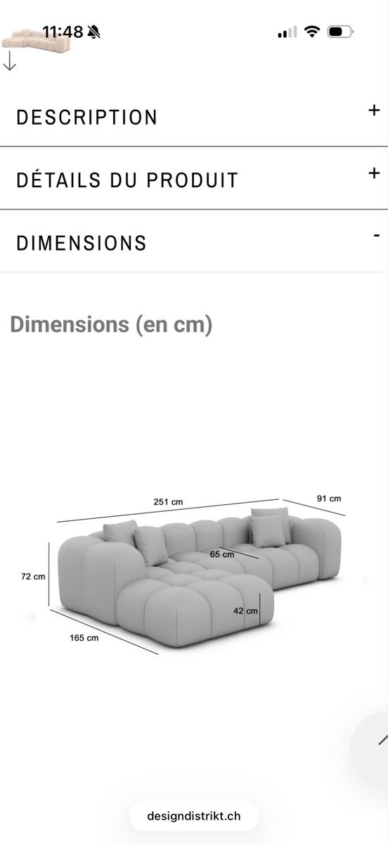 Sofas: Canapé d’angle en matière bouclette – Gebraucht aus Lausanne von niko1815 4